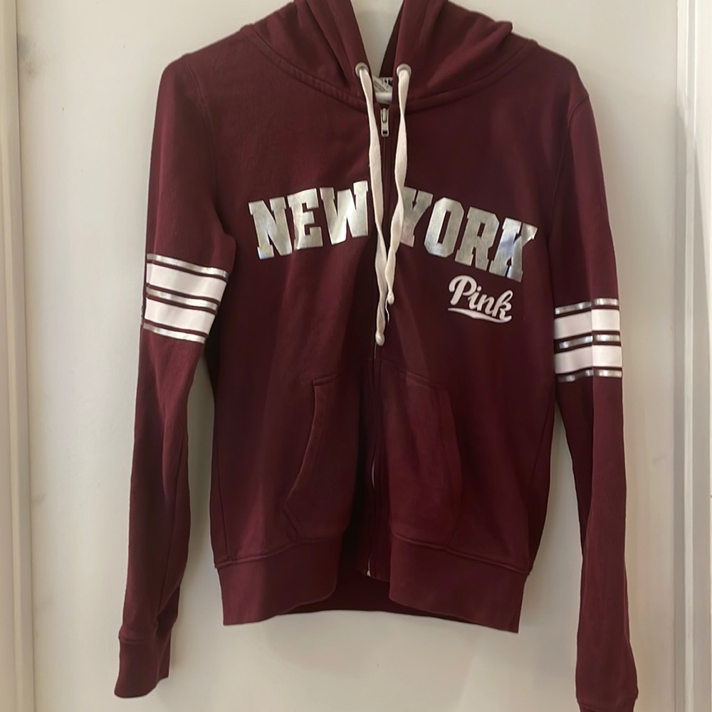 Pink hoodie size small from New York burgundy